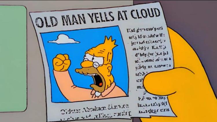 Man yells at cloud
